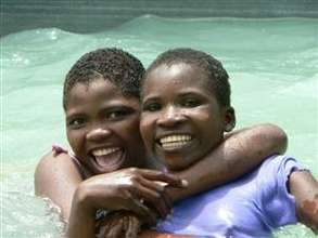 Children having fun at Daktari