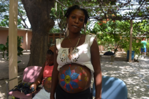 A pregnant mother in one of our workshops