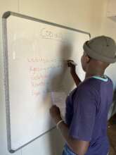 Participant writing after decoding