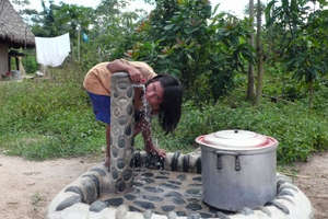 Water flows clean 24/7 to each village home.