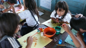 Health education through art at the school.