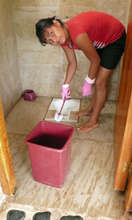Maintenance of bathrooms at school w/youth.