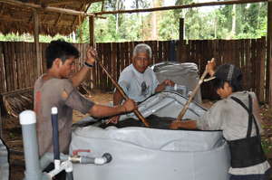 Slow Sand Filtration Purifies H2O in Tayakome.
