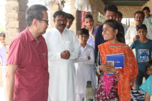 Sangeeta during field visit of donor.