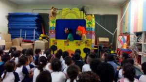 Any space is a good place for puppet theatre!