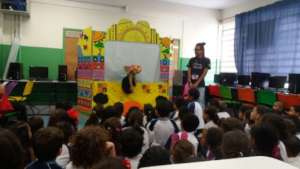 Puppet theatre at Atila Elementary School