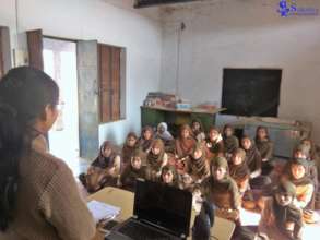 Girls at the vocational center