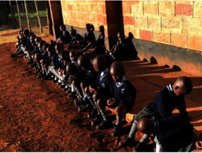 children preparing to go to school