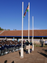 Morning assembly at Kipkeino school