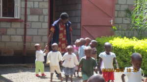 Phyllis Keino and the little ones