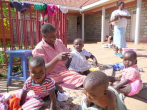 Social worker and children