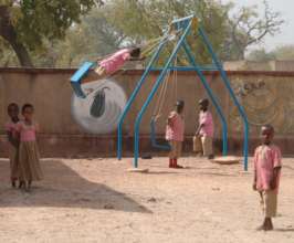 Children on swings