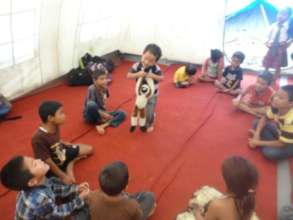 Young children at a counseling session