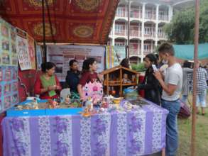 NYF counselors demonstrate sand play therapy