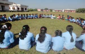 Counselors working with support group