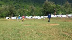 IDP camp for flood and landslide survivors