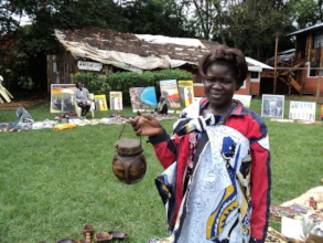Turkana lady selling art and curios in Kitale