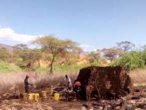 Making bricks to sell using natural resources