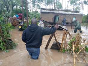 Trying to salvage from a flooded home