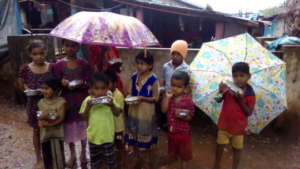 Manna Food distribution in Calangute