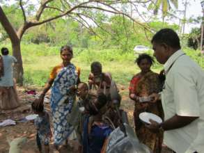 Meals distribution in Naika Vaddo Calangute