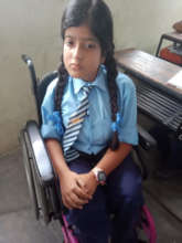 "Ansu" in her school uniform