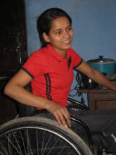 Girl in wheelchair