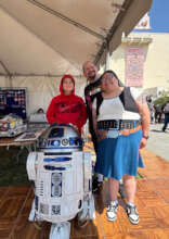 Adyn, Alyssa, and Jacob enjoy the Star Wars Event!