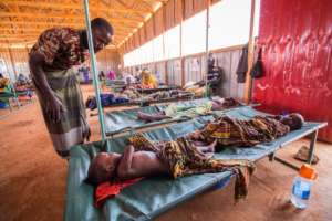 Children at a Cholera treatment center, Somalia
