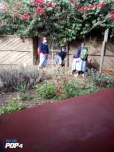 Before school waiting for the crew
