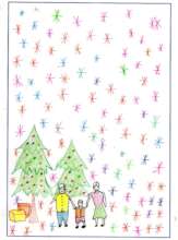 Thank you Christmas Card drawing