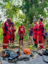 The team prepares for construction