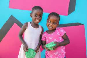 Having fun with bean bags!