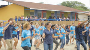 Volunteers and Staff during Handover Ceremony
