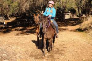 Lumpy with trainer Angi Murray