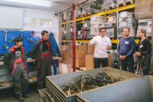 Beneficiaries visiting recycling unit