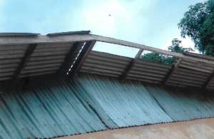 Roof in process of being repaired