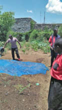 Gilgil Disabled School students water the garden
