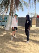 Robbie Hughes with Issa Kouyate