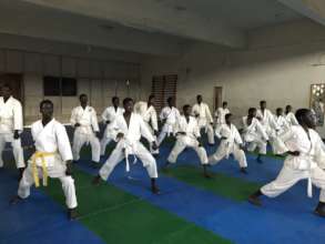 A class at Sor-Karate dojo