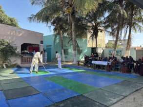 Preparing the tatami