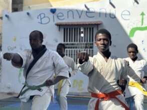 a demonstration of strength, focus and skill