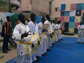 Issa Ba and the successful yellow belts