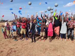 Participants with balls during a league match