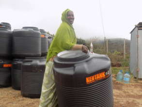 Water storage for each household with water tanks