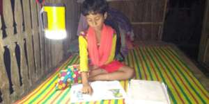 Coastal student is studying with the help of Solar