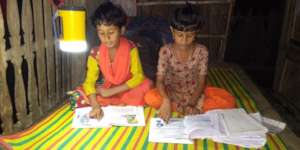 Coastal student is studying with the help of Solar