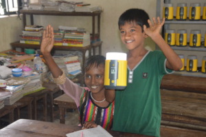 Solar lamp helps in education