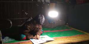 Students are happy with solar lights