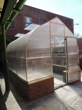 The new, beautiful greenhouse.